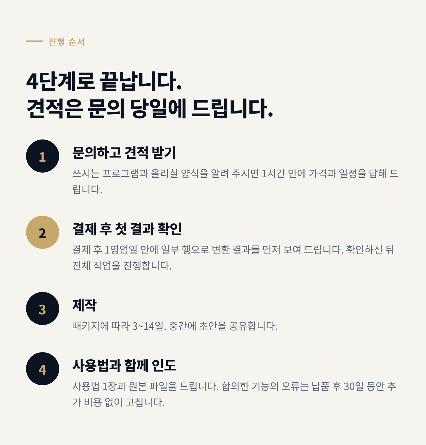 진행 순서