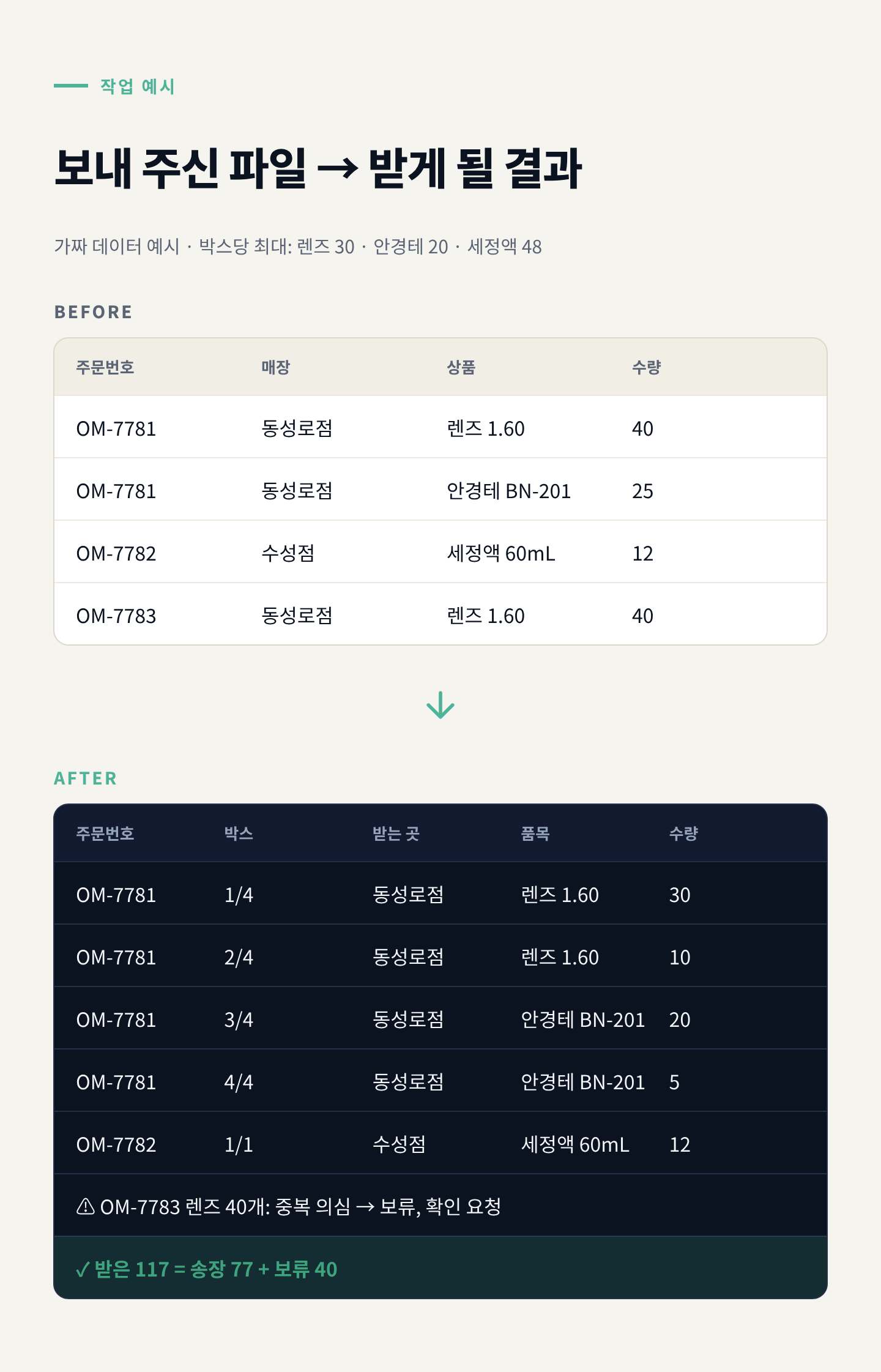 작업 예시