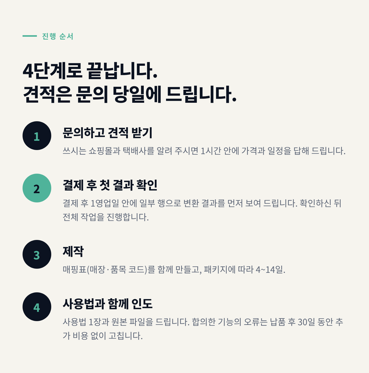 진행 순서